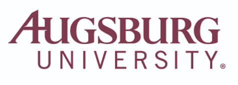 Logo of Augsburg University featuring the name in maroon color against a white background.