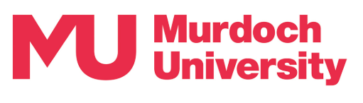 Logo of Murdoch University with red letters 'MU' and the full name in red.