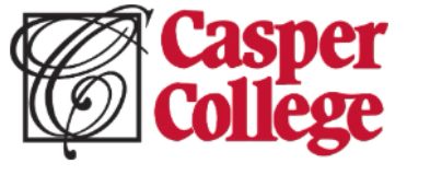 Logo of Casper College featuring a stylized 'C' and the name in red text.